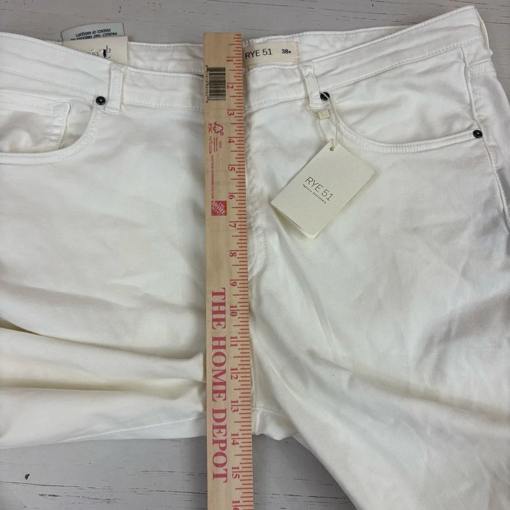 Rye 51 Silo Antique Tencel Pants Jeans Mens 38x34 Opal White NEW NWT